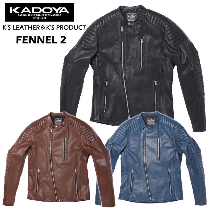 カドヤ（KADOYA） タックロールライダースジャケット 革ジャン FENNEL