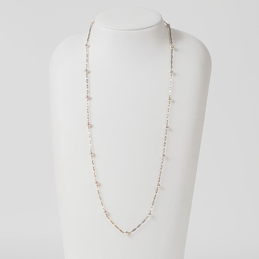 ムーンレーベル 公式] ロング パール ネックレス 5.0mm アコヤ真珠