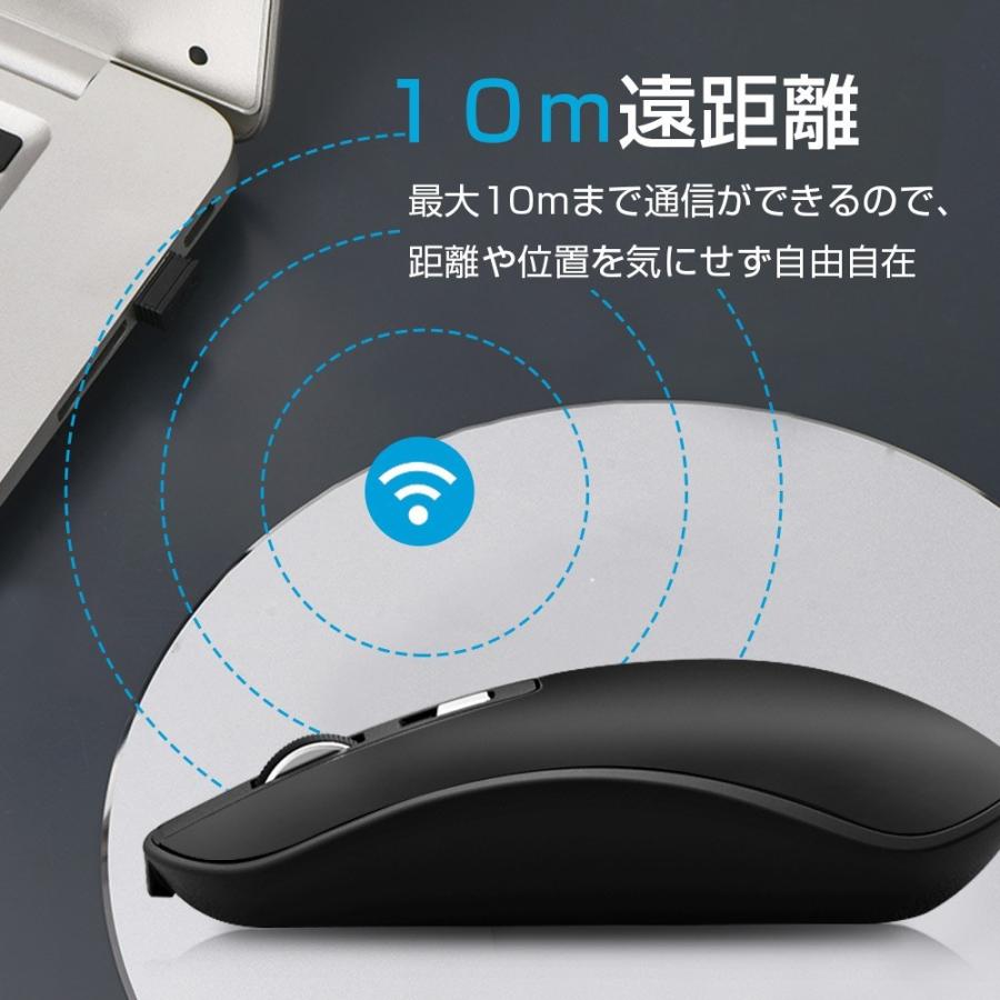 ワイヤレスマウス 静音 マウス USB充電式 ワイヤレス 2.4GHz
