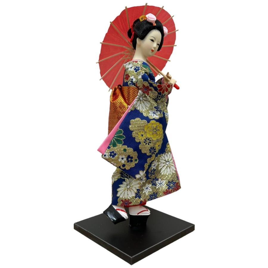 日本人形 12インチ（舞妓傘/青） RX-004 : 人形のモリシゲ - 通販