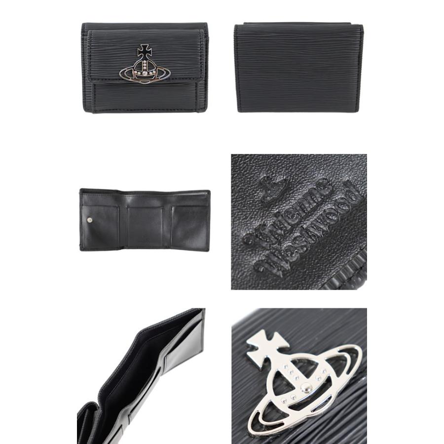 Vivienne Westwood / 3つ折り財布/レザー/BLK/メンズ Vivienne