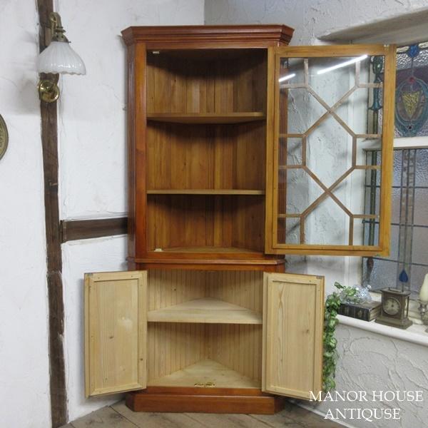 イギリス アンティーク 家具 イタリア製 コーナーキャビネット 飾り棚