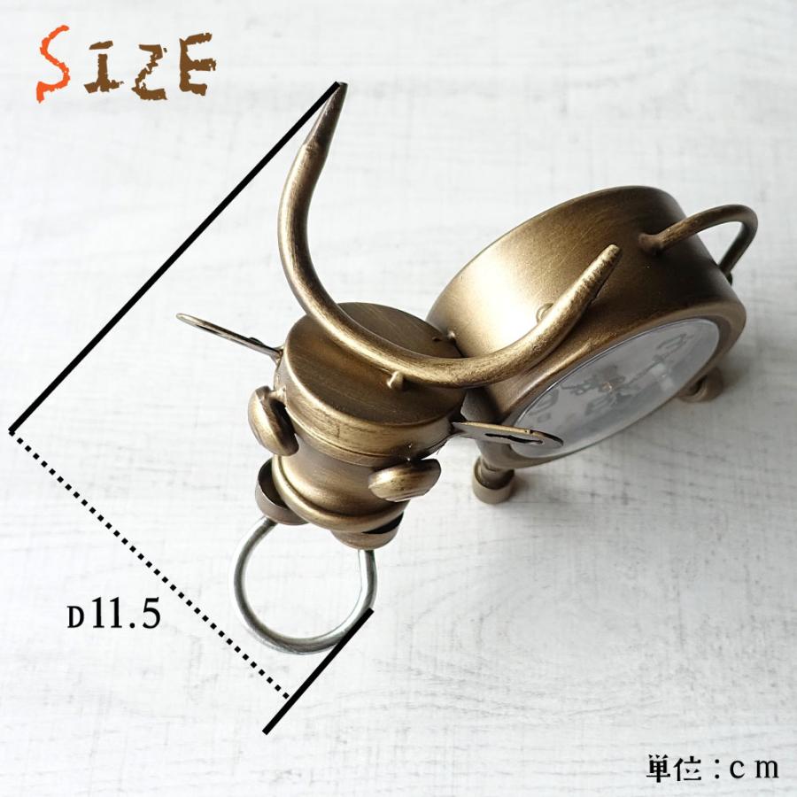 置き時計 男前ビンテージ 牛 うし おしゃれ インテリアクロック 雑貨