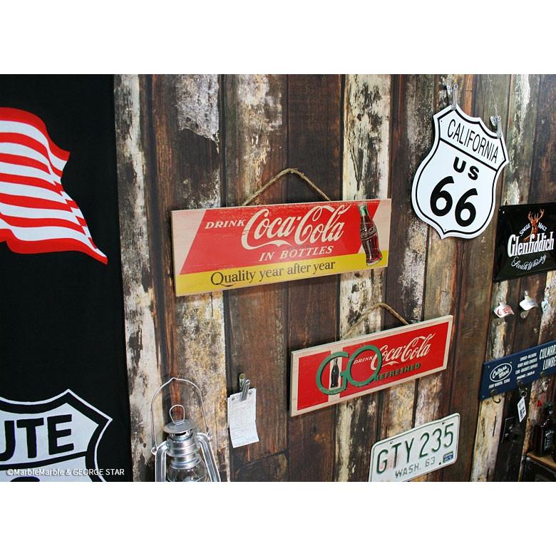 B3 コカコーラ ウッドサイン 麻紐付き #004 Quality year after