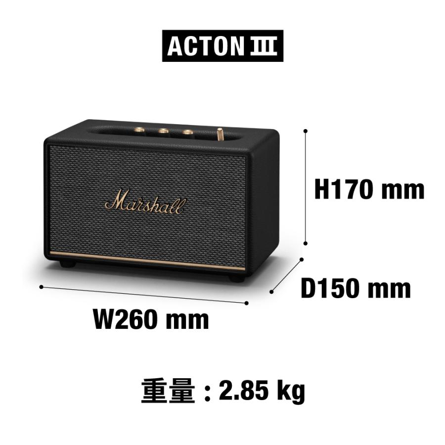 Marshall（マーシャル） ワイヤレススピーカー ACTON3BLUETOOTH-BLACK