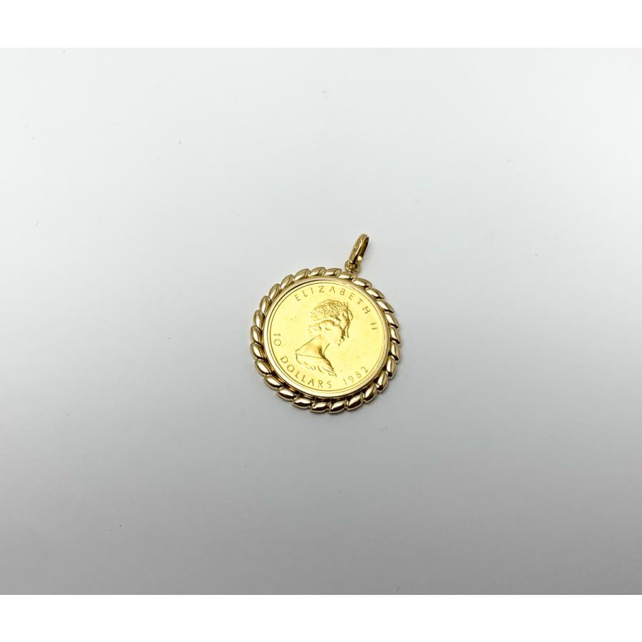 K24 K18 24金 18金 エリザベス2世 10ドル 1982年 カナダメイプル金貨 1