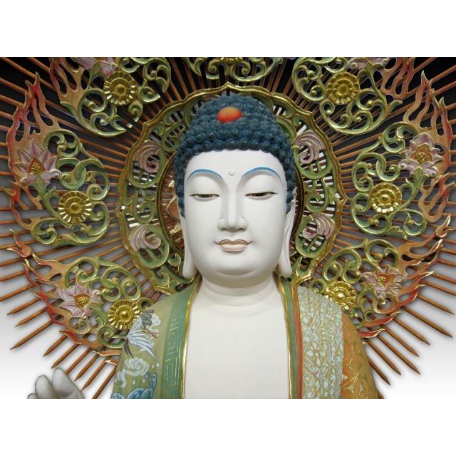 阿弥陀如来 阿弥陀三尊 仏像 截金彩色 木彫り彫刻 仏像販売 勢至菩薩