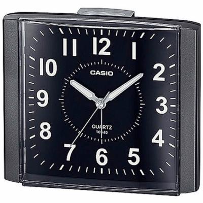 カシオ 置き時計 アナログ 目覚まし時計 おしゃれな ブラック 黒