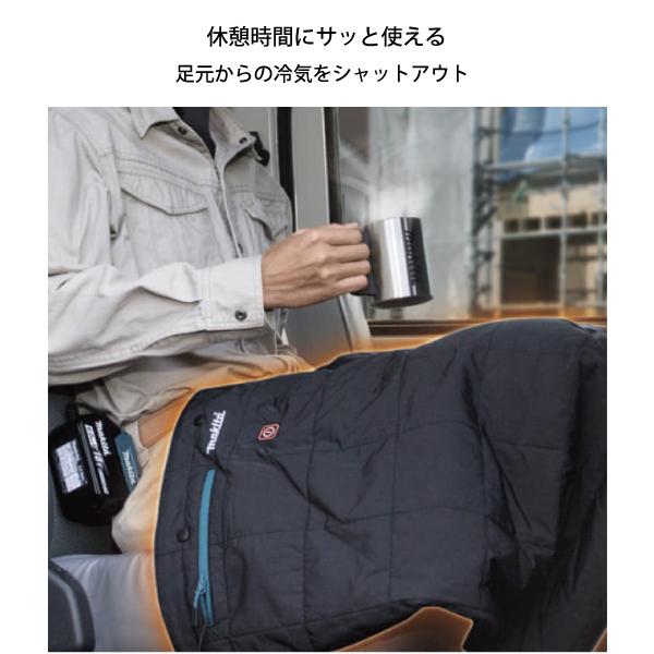 マキタ（makita） 充電式暖房ひざ掛け 黒 本体のみ CB200DBK バッテリ