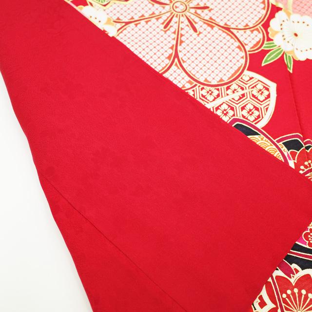 振袖 着物 金駒刺繍 金彩加工 赤 桜 梅 菊 成人式 二十歳 中古 仕立て