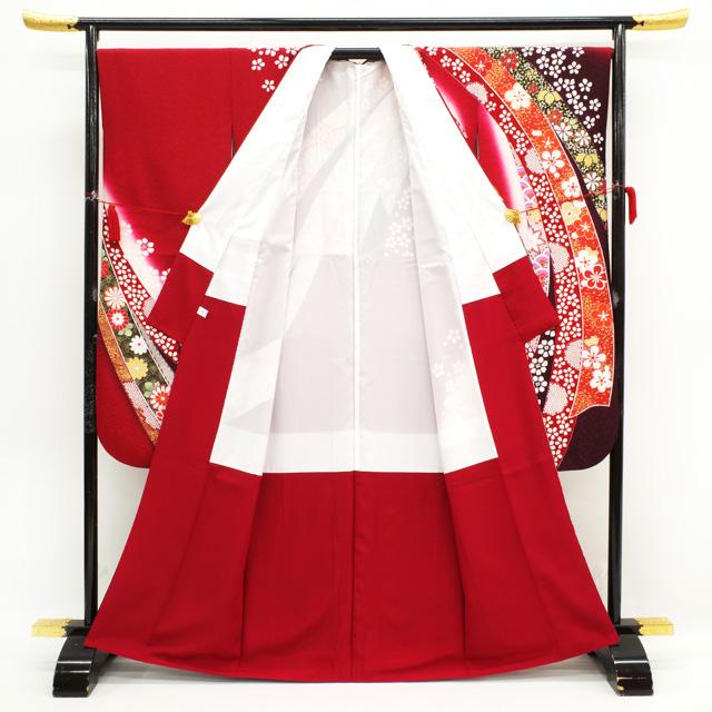 振袖 着物 金駒刺繍 金彩加工 赤地 花古典 束ね熨斗 豪華 成人式 二十