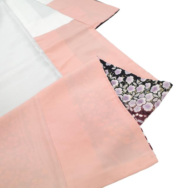 訪問着 着物 正絹 袷 フォーマル 辻が花 絞り 黒紅 薄黒鳶 ぼかし 銀