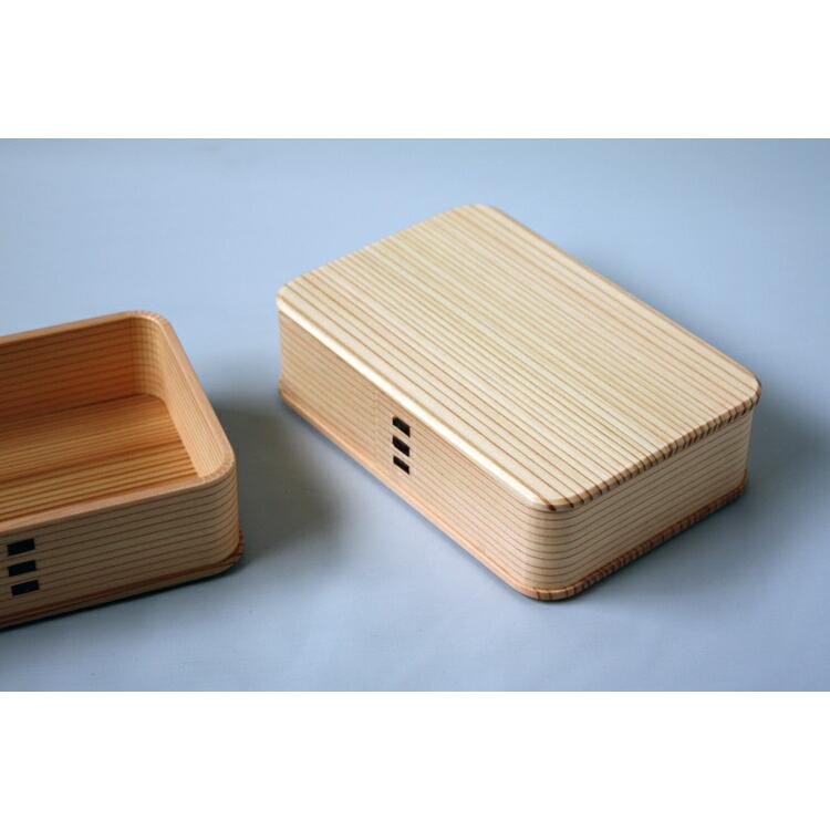 みよし漆器本舗 お弁当箱 大館工芸社 曲げわっぱ 隅丸二ツ重 弁当箱