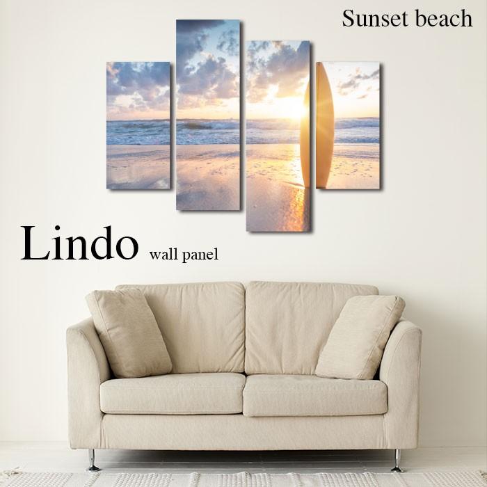 アートパネル 海 ビーチ ハワイ 西海岸 浜辺 夕日 サンセット カンクン