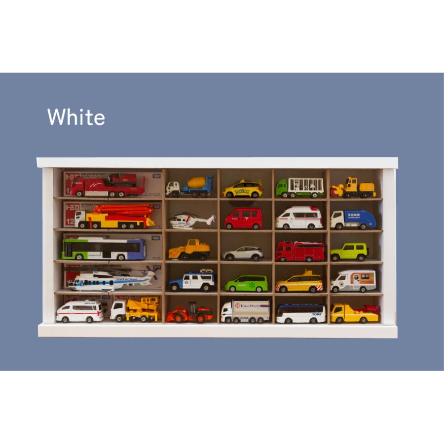 トミカ棚 80マス コレクション アクリル扉 マホガニ色塗装 2台
