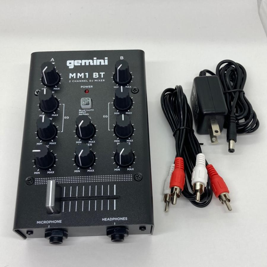 アウトレット》gemini ジェミナイ 2CH ポータブル DJミキサー MM1BT