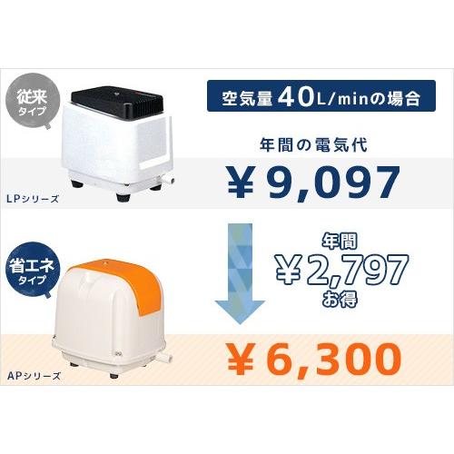 安永エアポンプ エアーポンプ AP-40P＋エアー分散器＋エアーチューブ