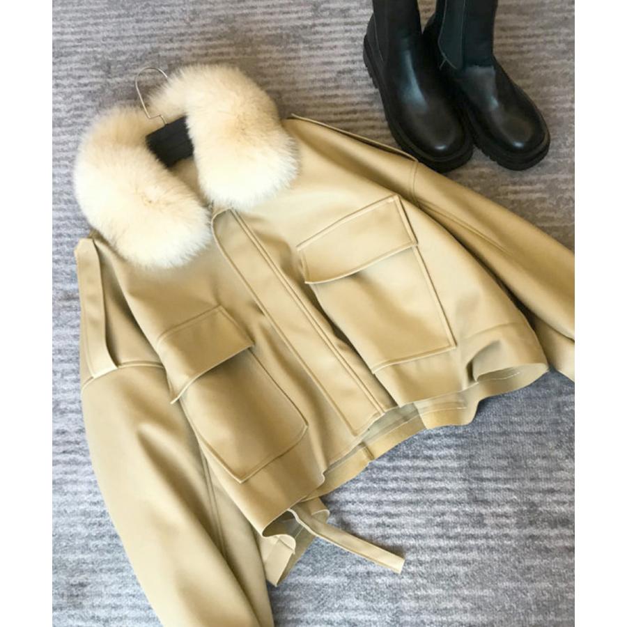 miniministore（ミニミニストア） ファーライダースジャケットフェイク