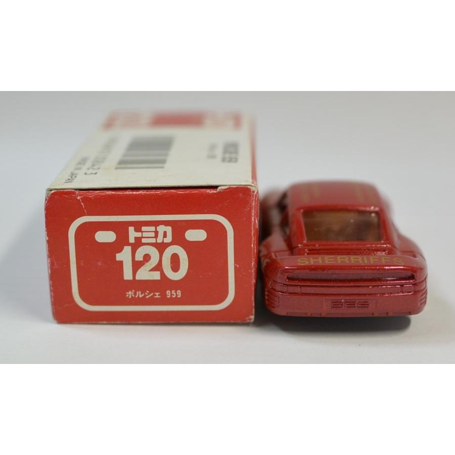 トミカ 日本製 120 ポルシェ 959 1/58 箱 赤TOMYロゴ シェリフ特注