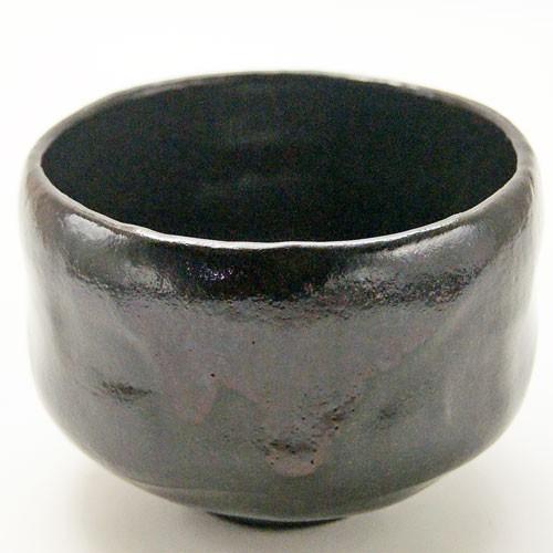 抹茶碗 黒楽茶碗 佐々木松楽 作 通年物 茶道具 陶磁器 茶の湯用品 抹茶