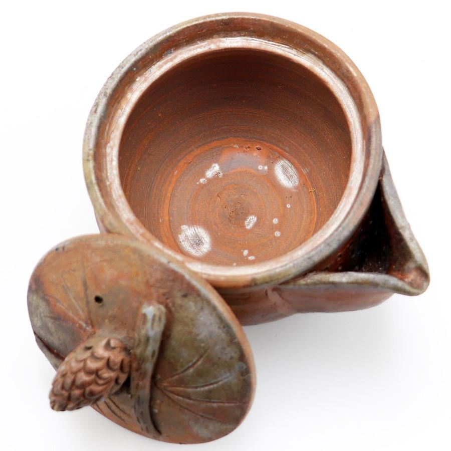 備前焼 宝瓶 摘み 土筆 作者 作窯 石田育男 bizen_chaki_20241012-1