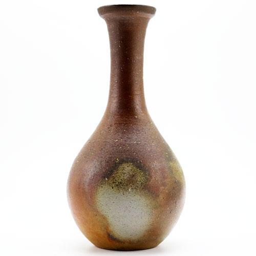 備前焼 鶴首型 花入れ 陶器 : 抹茶やお茶と茶道具の茶匠みのる園