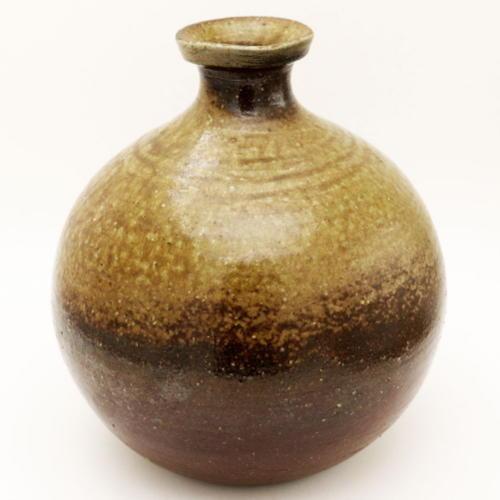 備前焼 花瓶 華 窯元 作家 石田育男 陶印 bizenyaki_kabin_hana 花入れ