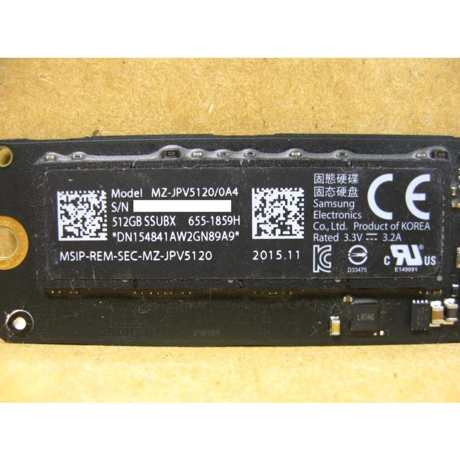 ▽SAMSUNG MZ-JPV5120/0A4 512GB apple純正SSD 655-1859H 中古 MacBook