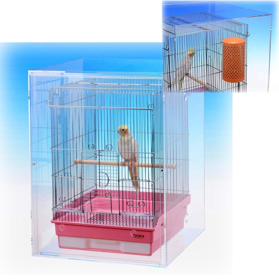 アクリルバードケージ ヒーター外付けタイプ HOEI 465オウム 鳥かご用