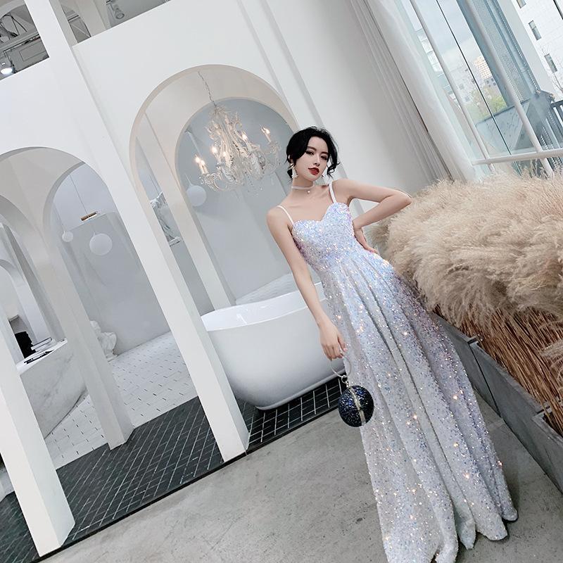 カラードレス カクテルドレス ロングドレス ホワイト スパンコール