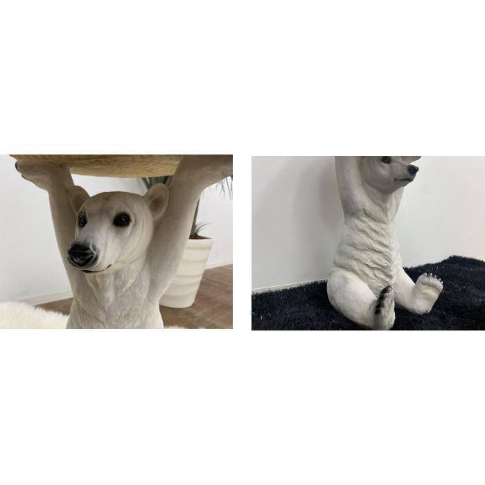 送料無料 新品 未使用 アウトレット アニマルサイドテーブル シロクマ