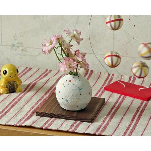 手描き花柄陶器花瓶25センチ 手描き花柄陶器花瓶25センチ 手描き花柄