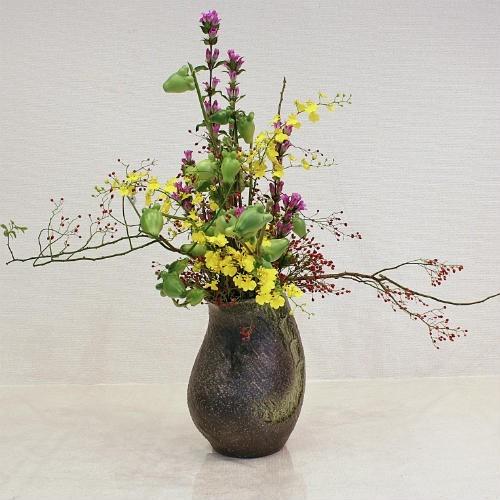 唐津焼 山口康雲 久峰陶苑 朝鮮唐津 花入れ 花瓶 花生け フラワー