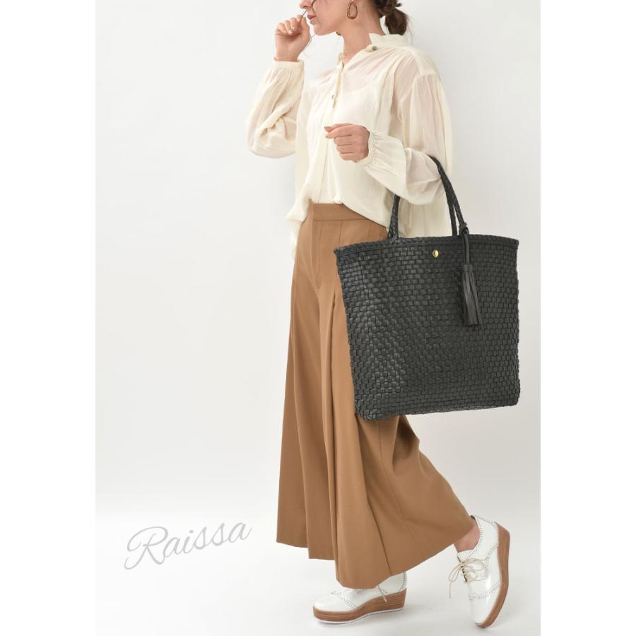 NOTRE FAVORI（ノートルファボリ） レザー メッシュバッグ かごバッグ