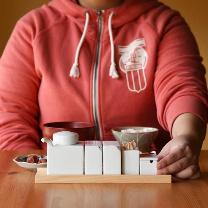 白山陶器 和食器 おしゃれ 波佐見焼 コンディメント 5点セット 調味料