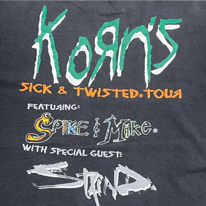 2000 KORN SICK & TWISTED ツアー バンド Tシャツ 00s KORN