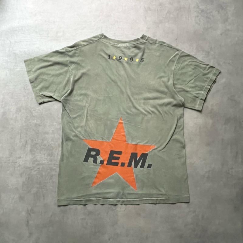 90'S R.E.M Monster Promotion Star T-Shirts KHAKI GREEN/L 90年代