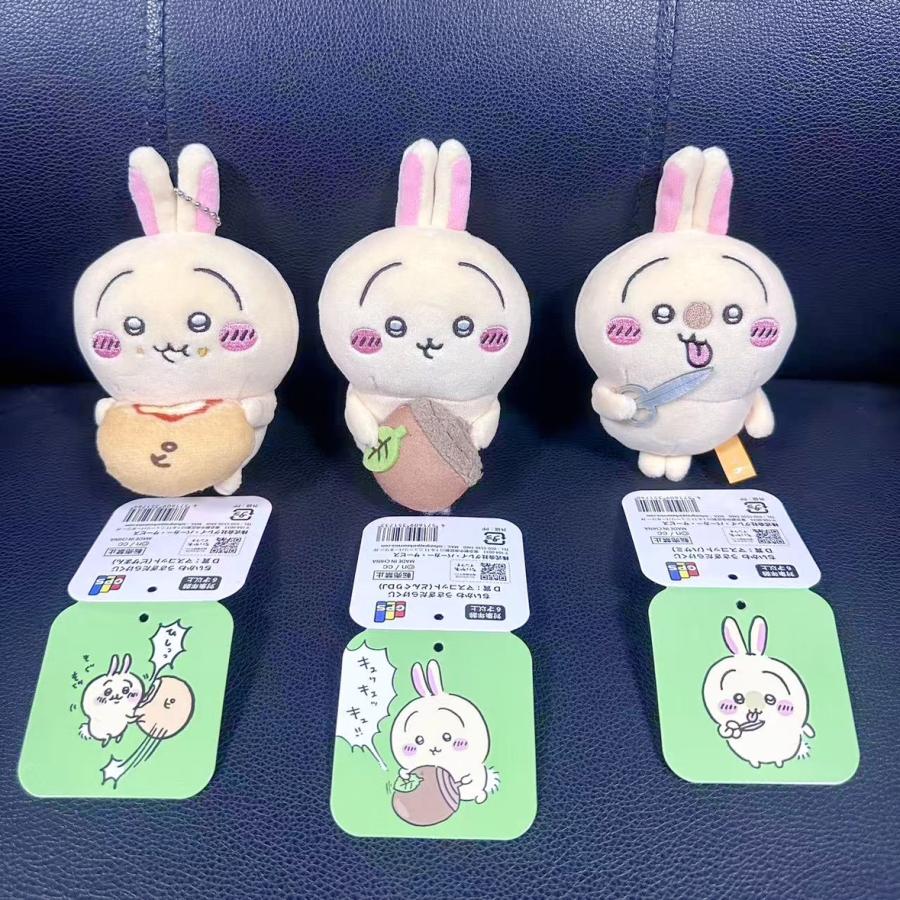 ちいかわ うさぎ ぬいぐるみ・マスコット ストラップ ぬいぐるみバッジ