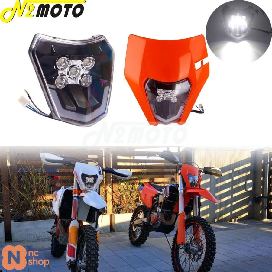 並行輸入品】 モトクロス ダートバイク LED ヘッドライト デュアル