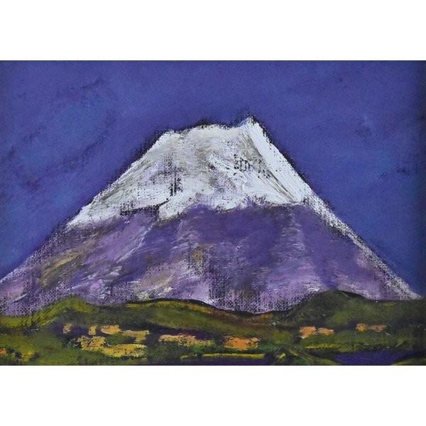 田崎広助 「箱根の富士」 風景画 油彩 F6号 田崎広助鑑定登録会証書