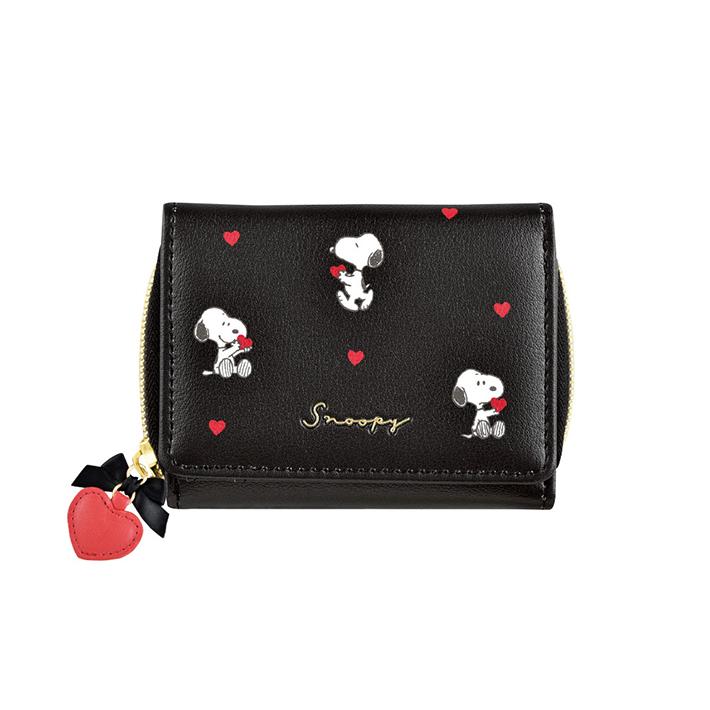 CRUX（クラックス） スヌーピー 3つ折り財布 ハートブラック柄 134000