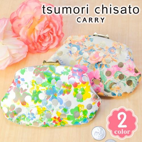 TSUMORI CHISATO（ツモリチサト） がま口財布 ドットフラワーネコ