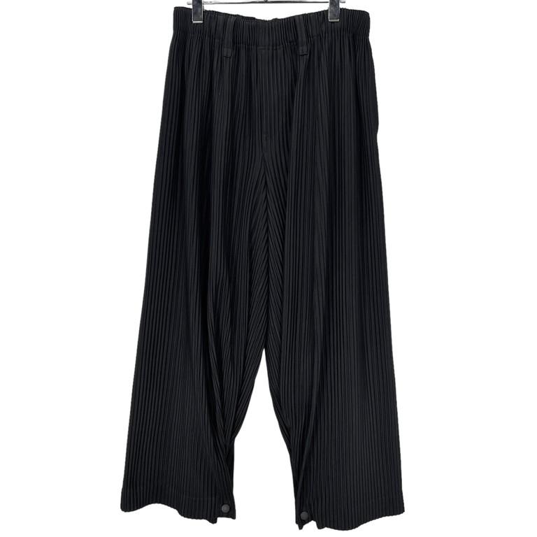 Homme Plisse バルーンパンツ(9分丈、サイズ3、ブラック) Homme Plisse