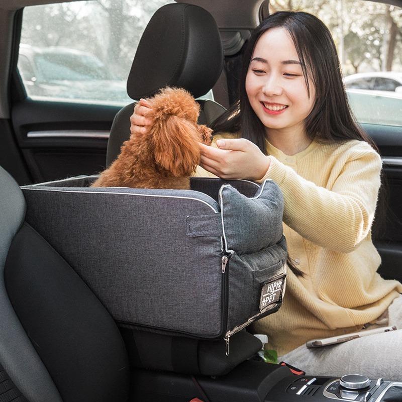 車載ドライブボックス キャリーバッグ アームレスト 小型犬 猫 ペット