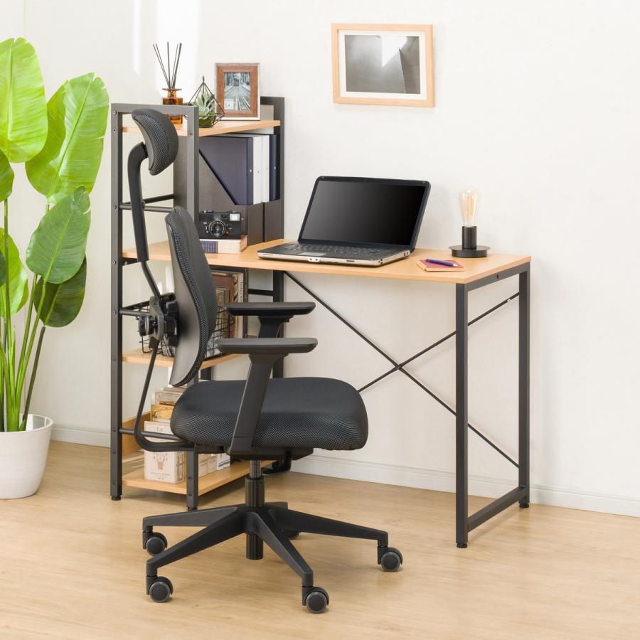 システムデスク 3段棚付き シンプル(ザッキー 110 WW) ｼｽﾃﾑﾃﾞｽｸ ｻﾞｯｷｰ