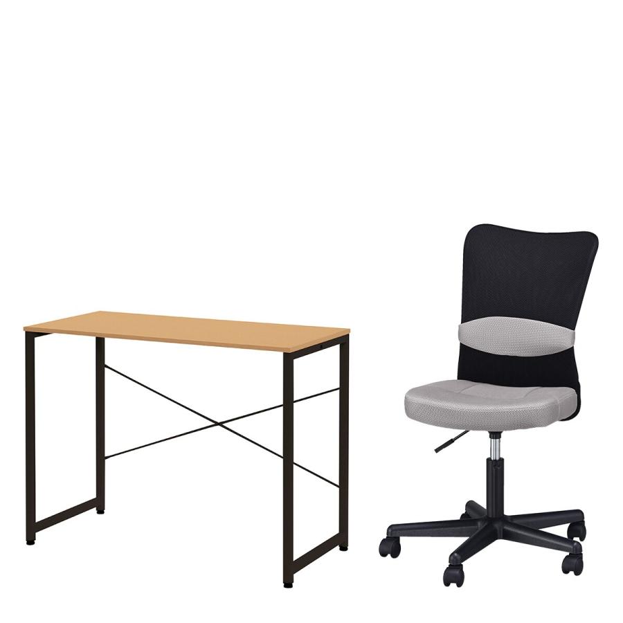 ニトリ（NITORI） デスクチェアセット(デスク ZK001 95 LBR/オフィス