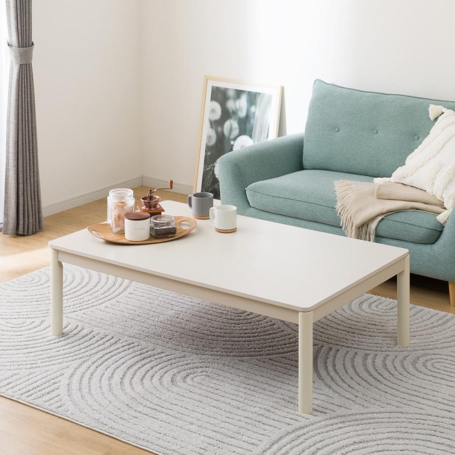 ニトリ リビングこたつ テーブル 長方形 120×75×38cm ホワイト 木製