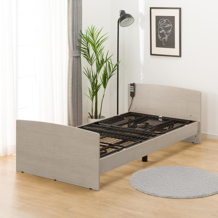 ニトリ（NITORI） 非課税 電動シングルベッドフレーム(ライズ3 2M-F GY