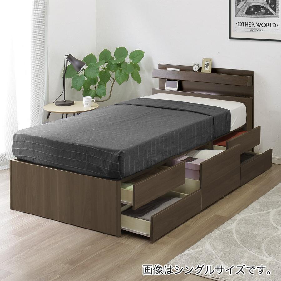 ニトリ（NITORI） セミダブル 大容量チェストベッド (DBR) : ニトリ