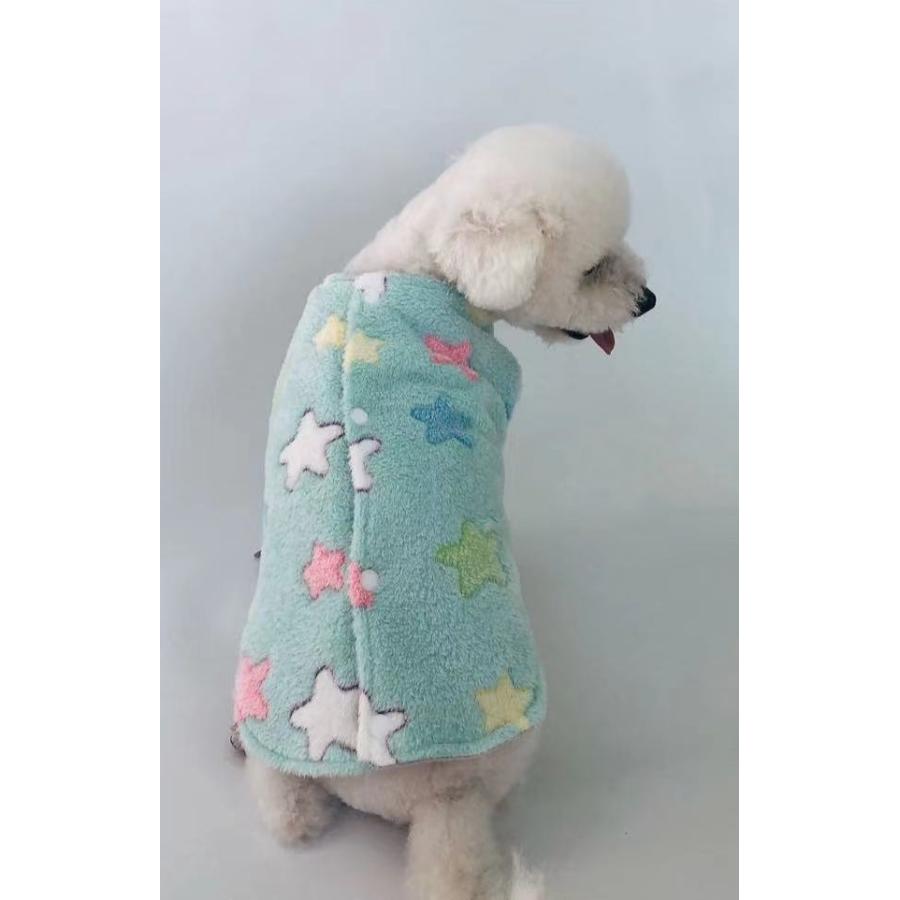 犬服 S わんこの普段着 水色の星 犬服 S わんこの普段着水色の星